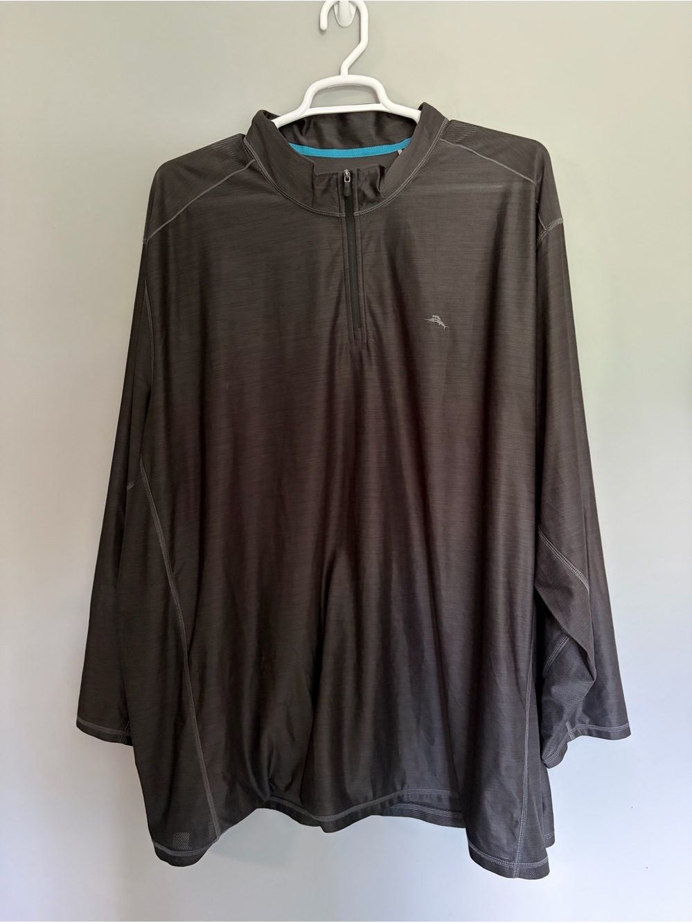 Tommy Bahama ISLANDZONE Palm Coast Half Zip Performance Top Mens 5XL Jet Black